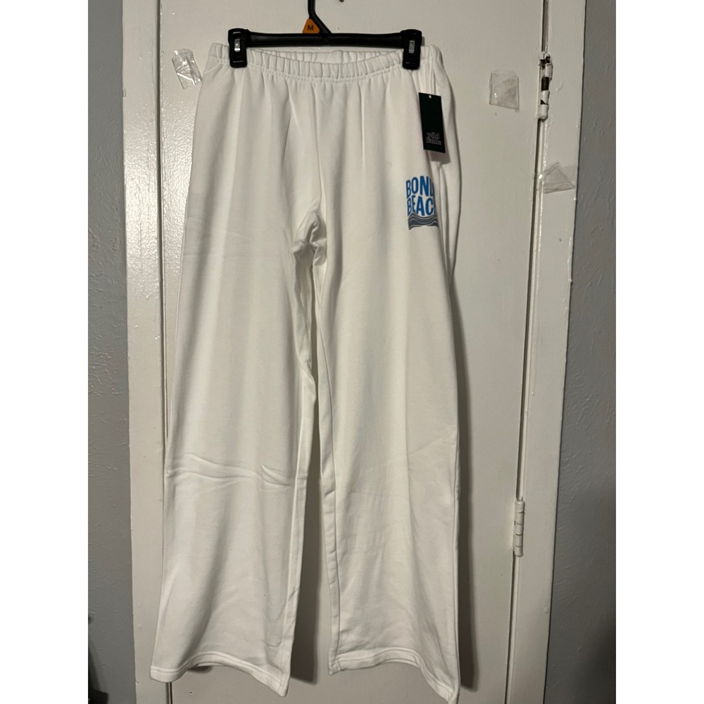 Wild Fable White Bondi Beach Wide Leg Sweatpants G93EX6 Womens Medium NWT